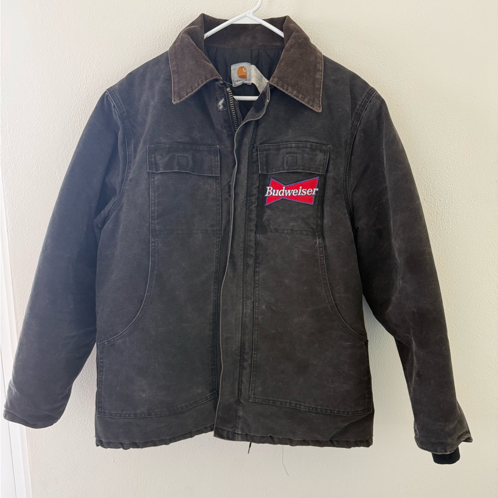 Super Rare Vintage Carhartt Arctic Jacket With Budweiser Patches